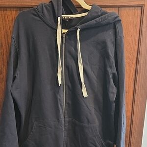 Tribal Men's Dark Blue Zip-Up Sweater